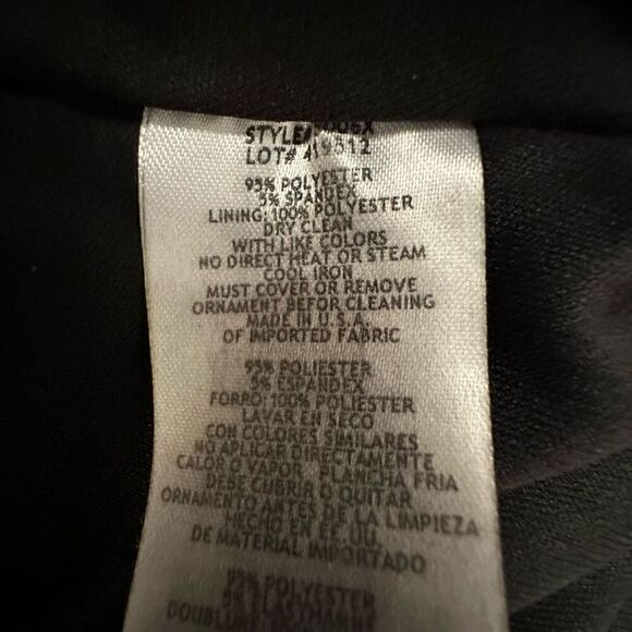 Xscape Embellished Gathered Front Long Sleeve Back Zip Maxi Dress Black Size 8 - Picture 6 of 6